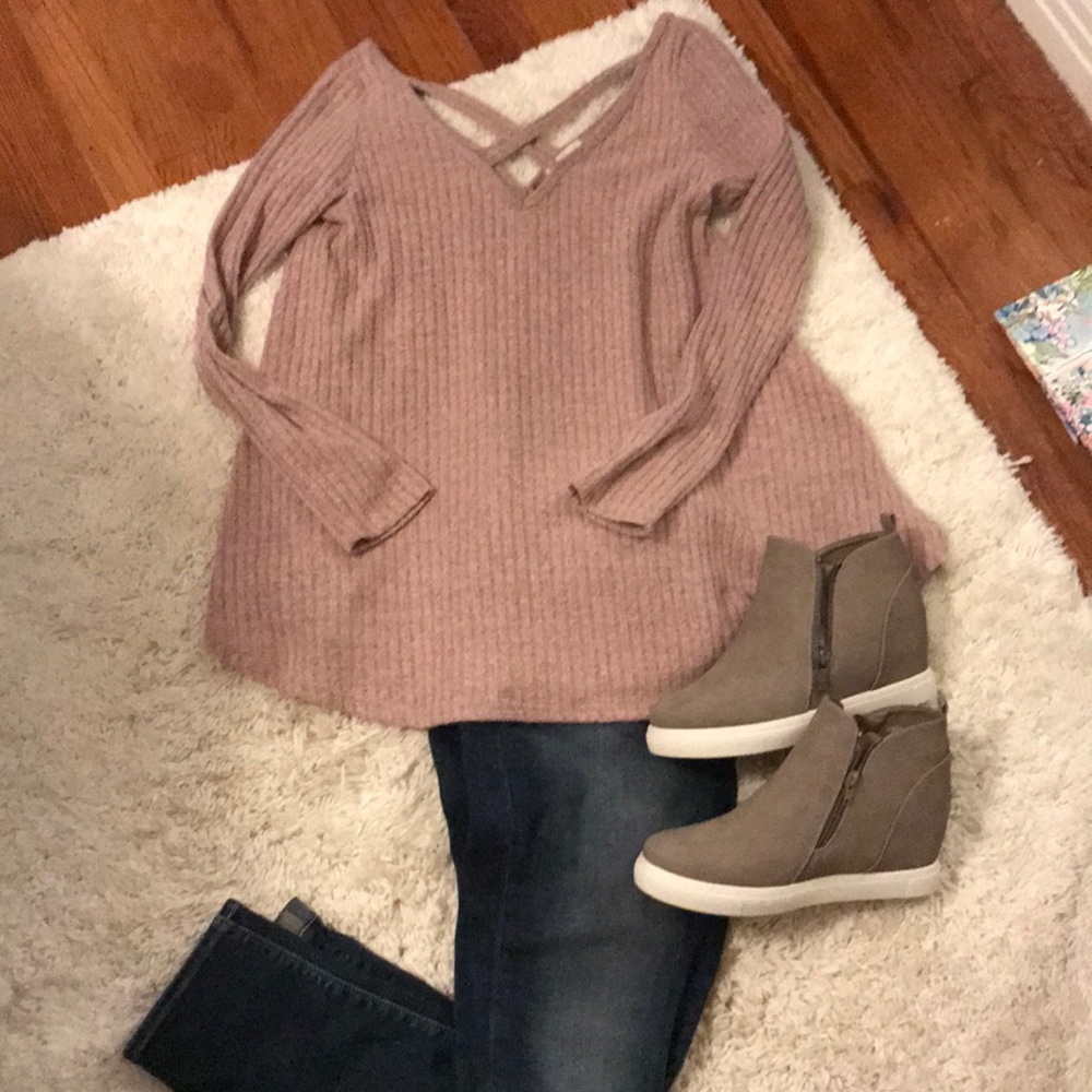 Dusty rose cross cross thermal